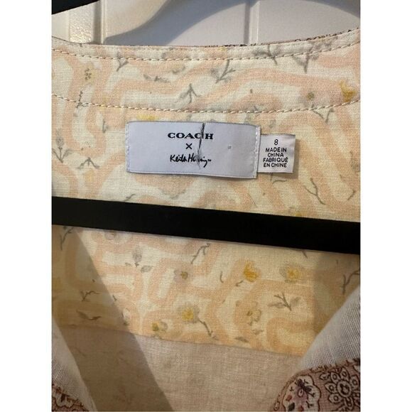 NWOT Coach X Keith Haring Quilted Patchwork T Shirt Dress - Size 8 - 30496 - Picture 8 of 10